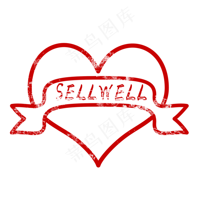 创意心形印章边框