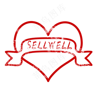 创意心形印章边框