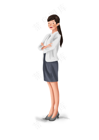 教师节手绘长发女教师