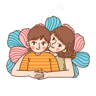 六一儿童节妈妈抱着孩子