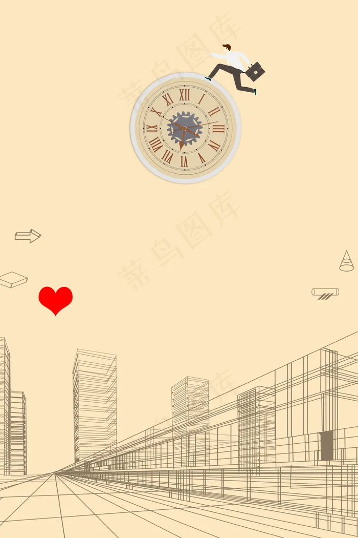 创意企业文化 不忘初心英伦风格(3545*5315px 	      )psd模版下载