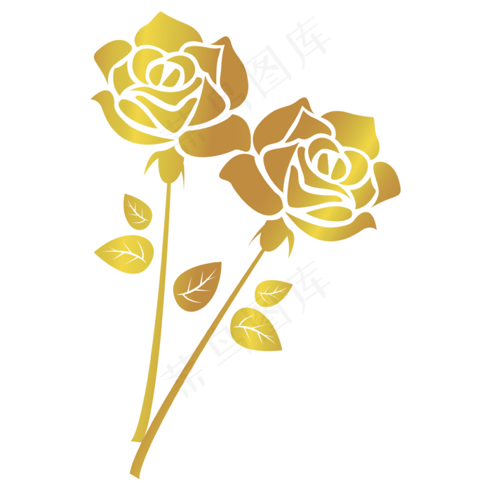 情人节爱情烫金玫瑰(2000X2156(DPI:300))ai矢量模版下载