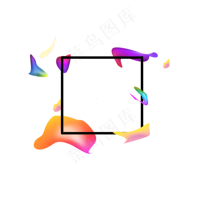 618电商流体渐变主题装饰素材