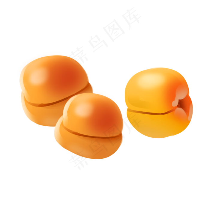 亮晶晶的李子水果插画