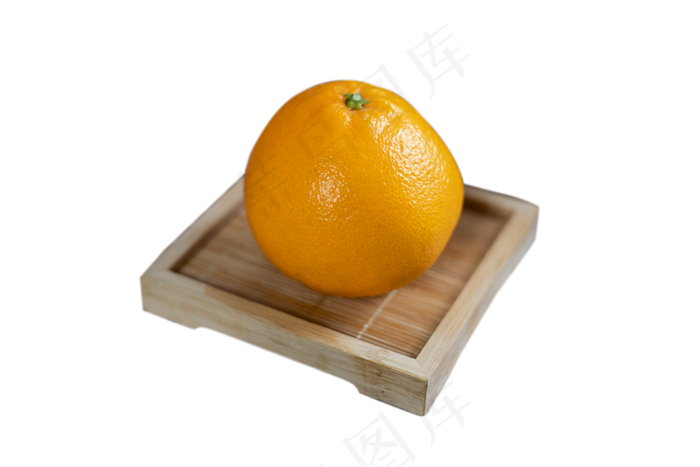 一颗成熟的柑橘摄影图片