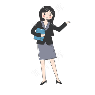 女神节职场女白领,免抠元素