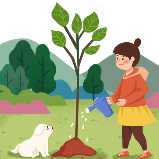 植树节宣传画免抠图
