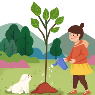植树节宣传画免抠图 植树节宣传画免抠图
