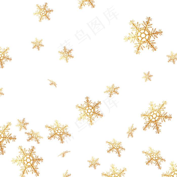 冬天雪雪花烫金,免抠元素(2048*2048px 300 dpi )psd模版下载
