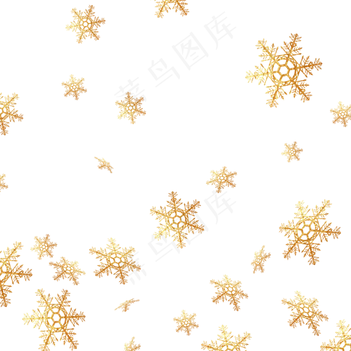 冬天雪雪花烫金,免抠元素(2048*2048px 300 dpi )psd模版下载