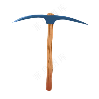 锄头卡通劳动工具,免抠元素