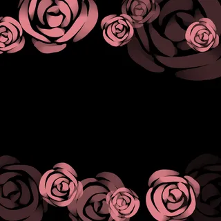 水彩红色玫瑰边框