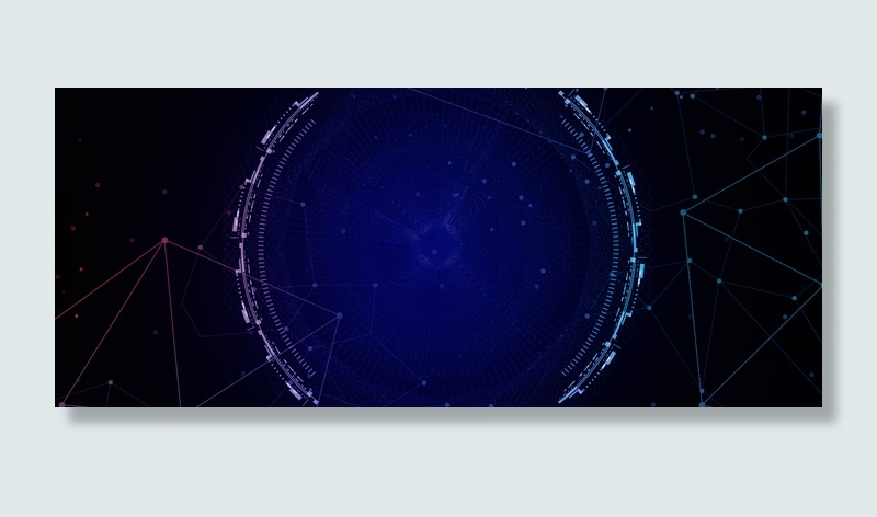 科技线条几何大数据蓝色渐变背景