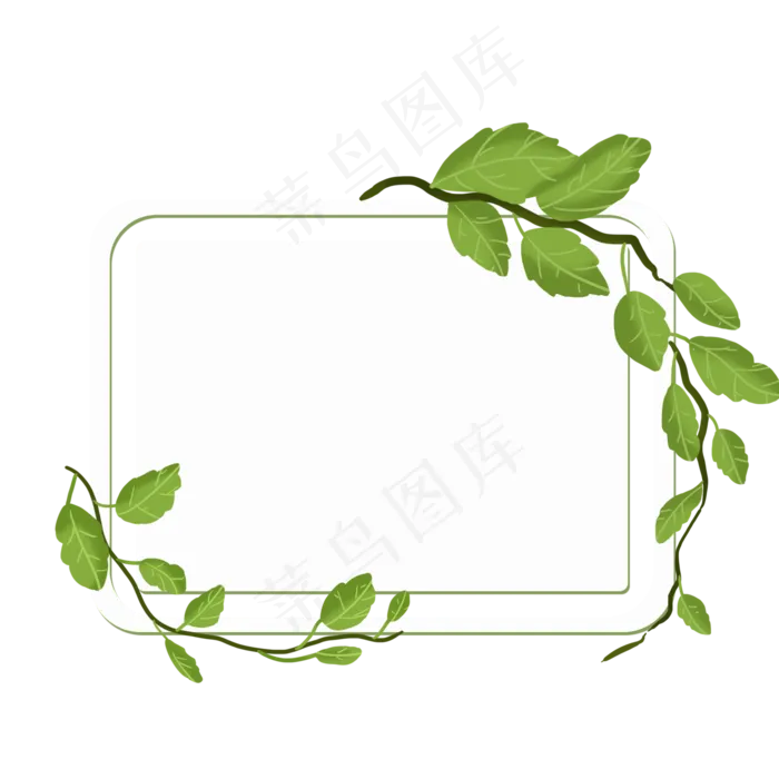 植树节植物边框设计素材,免抠元素(2000*2000px 300 dpi )psd模版下载