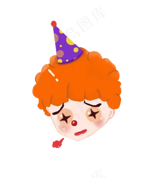 愚人节小丑难过叹气表情包