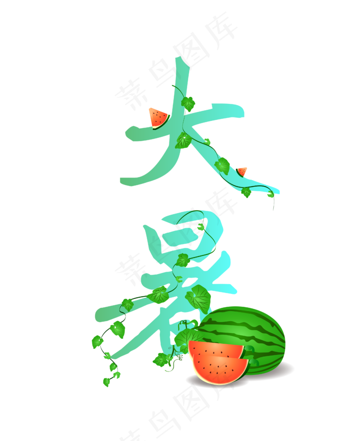 24节气大暑(4167*5208px 300 dpi )ai矢量模版下载
