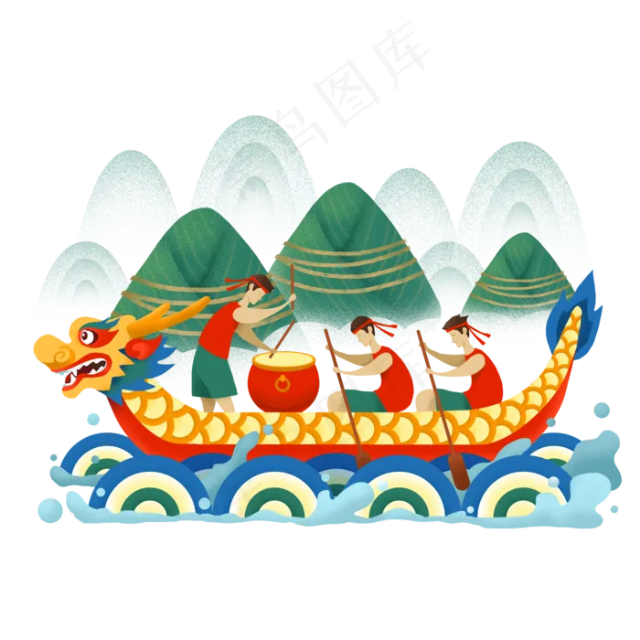 端午节划龙舟比赛(3500X3500(DPI:300))psd模版下载