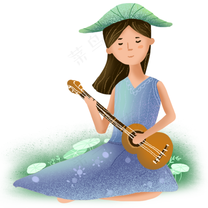大暑弹吉他的少女