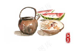 处暑西瓜与养生粥