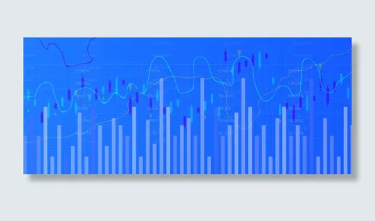 蓝色科技柱状图数据