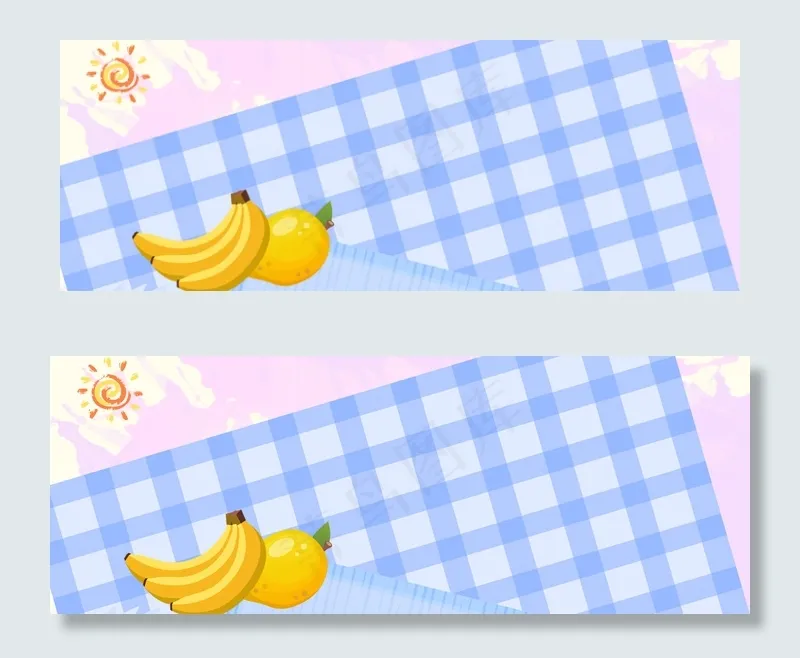 卡通水果banner(1900*700px 	       )psd模版下载