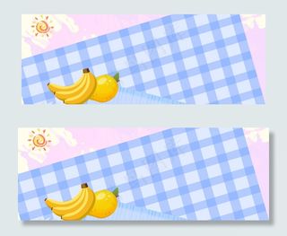 卡通水果banner