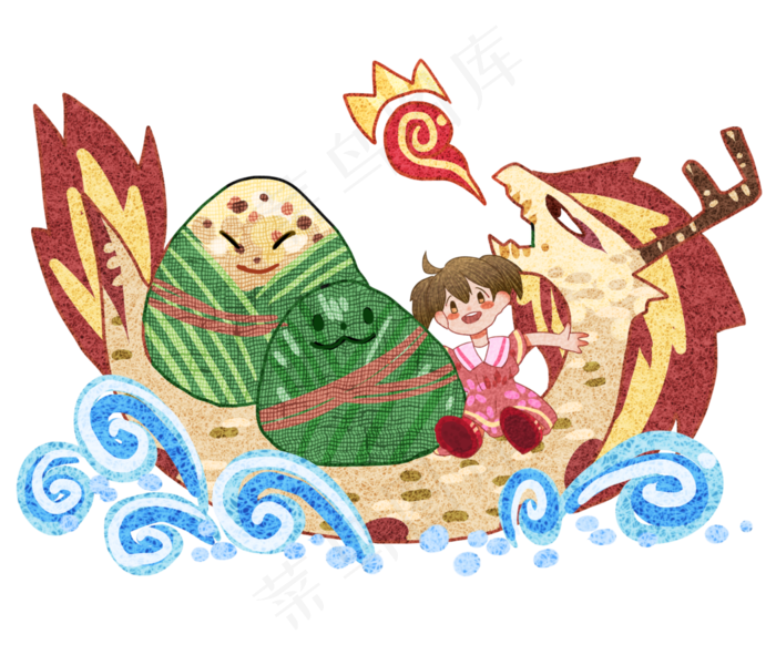 端午节快乐粽子龙舟