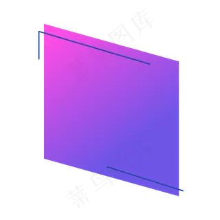 紫色系平行四边形元素