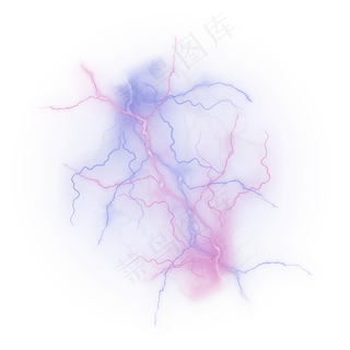 炫酷闪电蓝色紫色数字6