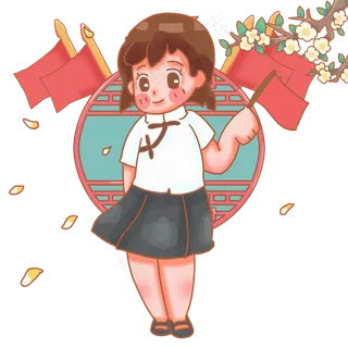 短发白衣民国少女