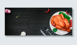 简约感恩节火鸡电商banner