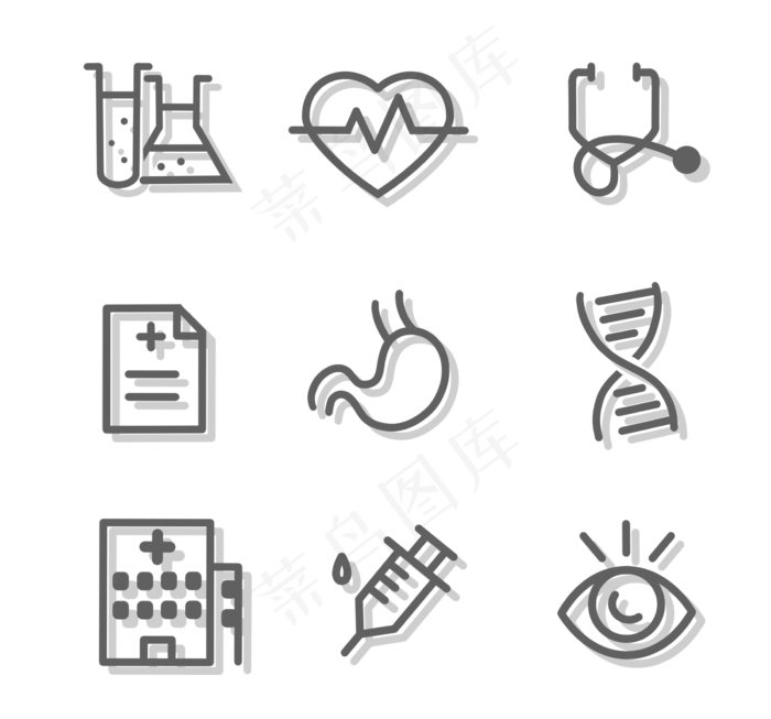 医学医疗健康图标