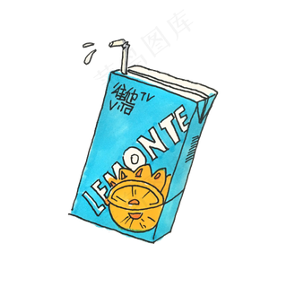 饮品手绘水果饮料PNG免抠