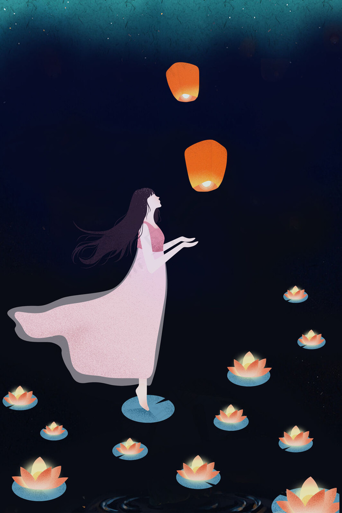 中元节主题背景图