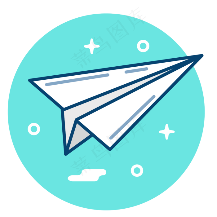 mbe风格折纸飞机,免抠元素