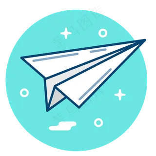 mbe风格折纸飞机,免抠元素