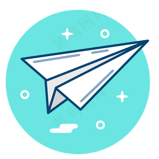 mbe风格折纸飞机,免抠元素