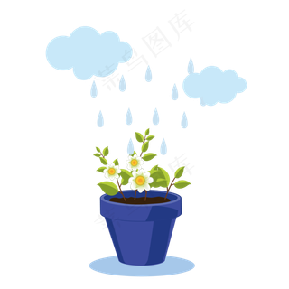 矢量手绘卡通花束