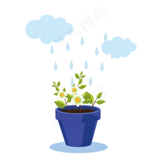 矢量手绘卡通花束