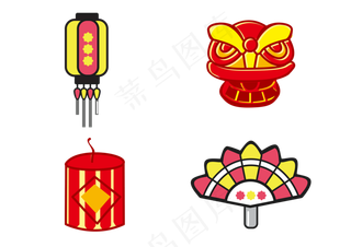 春节图标,免抠元素
