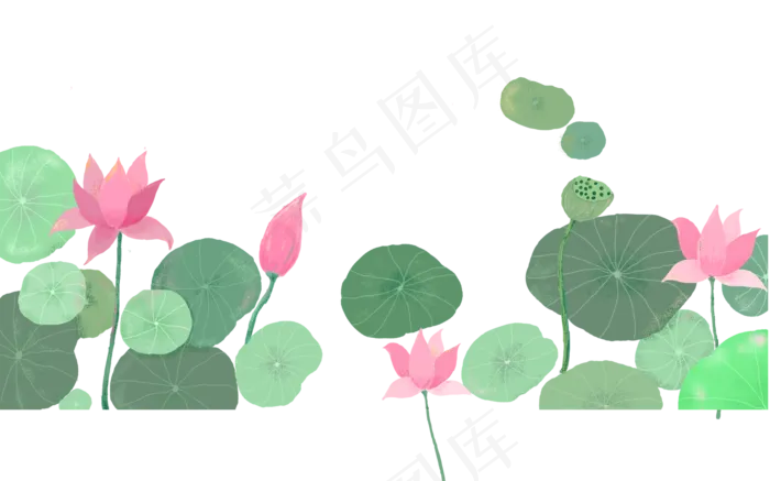 荷花荷叶(2000X1248(DPI:300))psd模版下载
