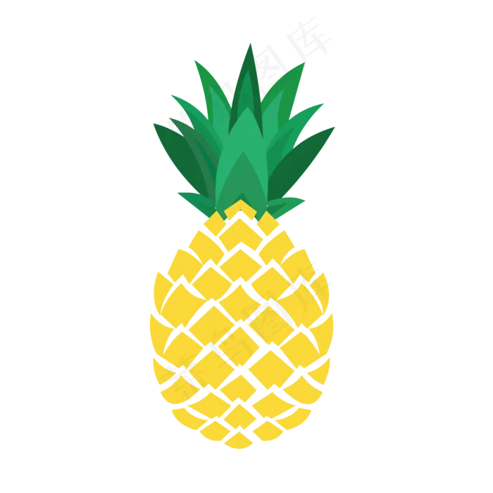 菠萝免抠素材(2000X2000(DPI:300))ai矢量模版下载