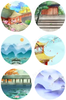 国画山水古风建筑合集