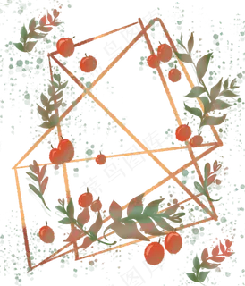 彩色樱桃底纹装饰图