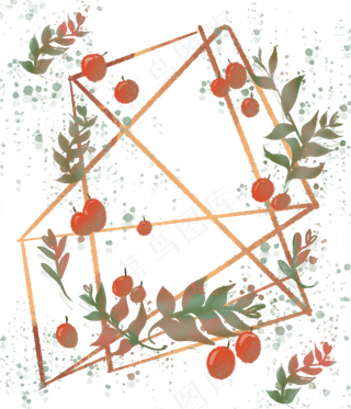 彩色樱桃底纹装饰图