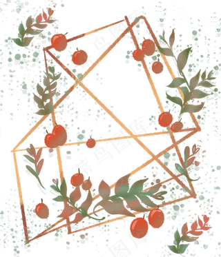 彩色樱桃底纹装饰图