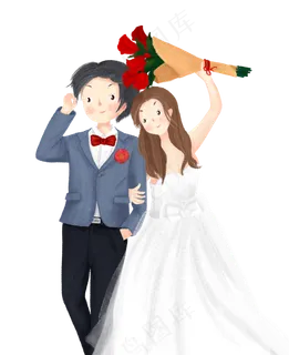 婚纱情侣结婚