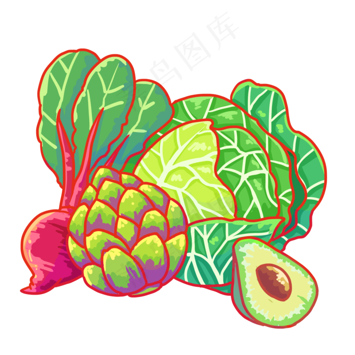 秋天丰收瓜果,免抠元素