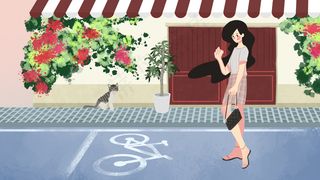 夏天街头女孩日常