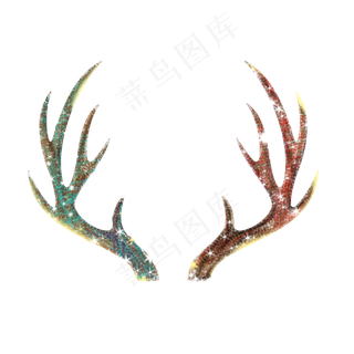 雪花鹿角,免抠元素